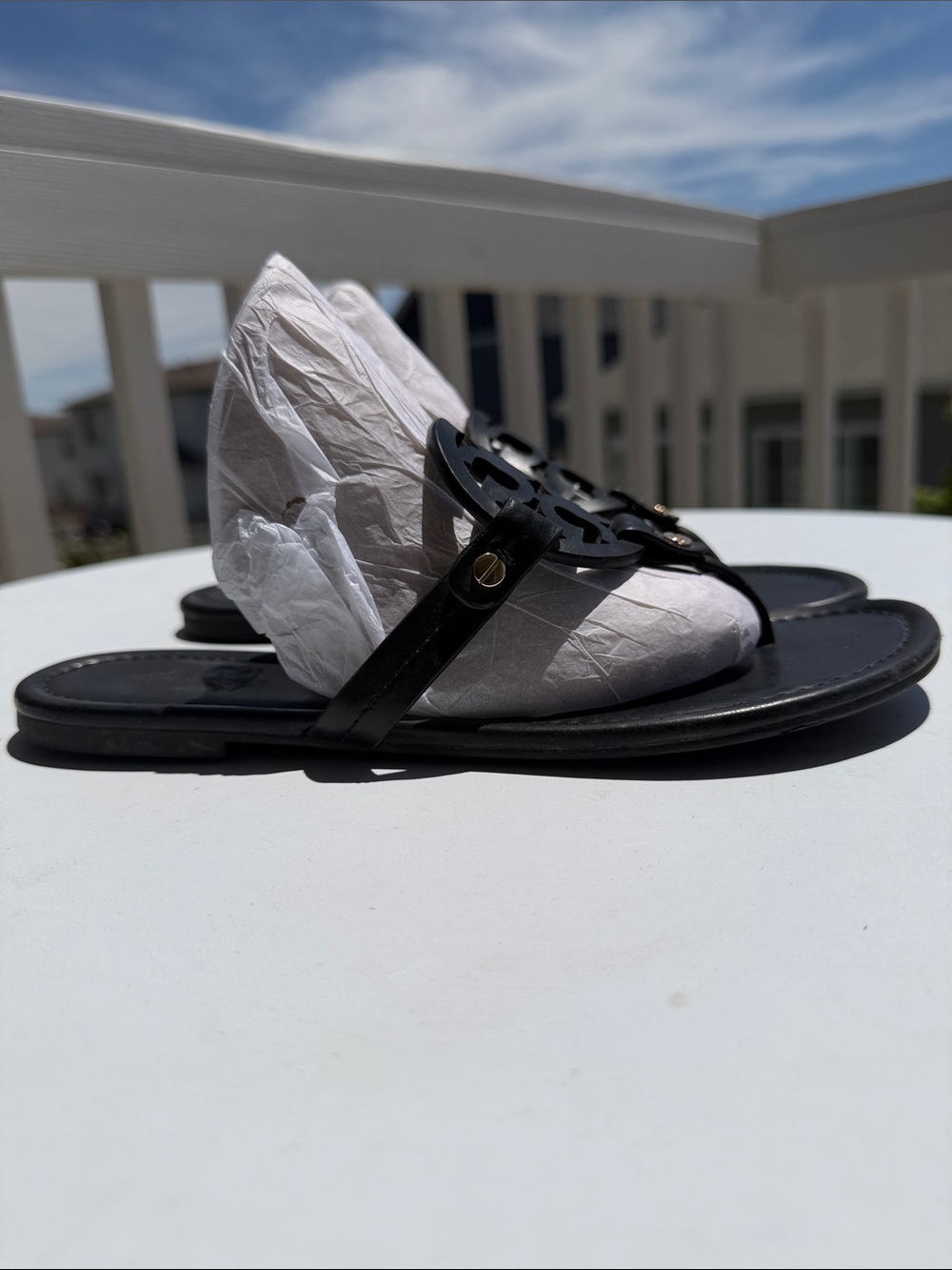 Tory Burch Miller Sandals In Black-Sz 8.5 - Picture 3 of 14